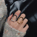 wholesale S925 Sterling Silver Irregular Fashion Exaggerated Hollow Wide Opening Ring European and American Style Street Photography Index Finger Ring for Women-0-1