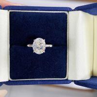 wholesale S925 Sterling Silver Four-Prong Classic Style Ice-Cut High Carbon Diamond Ring for Women, Factory Direct Wholesale-White-CBJZ403 7