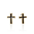 wholesale S925 silver stud earrings, Korean-style gold-colored fashionable enamel earrings, women's minimalist plain silver jewelry, factory direct supply-0-4