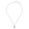 wholesale S925 Sterling Silver Cross-Border Necklace with Unique Design, Niche Luxury Round Pendant Featuring Letter and Diamond Inlay, Exquisite and Sophisticated Collarbone Chain-0-4