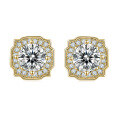 wholesale Rose gold, 9K/10K/14K/18K gold, 05ct moissanite earrings, light luxury fashion, summer earrings-0-1