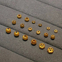 wholesale S925 gold-plated spacer beads gasket semi-finished DIY accessories crystal jewelry bracelet necklace fittings-Style 2
