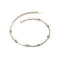 wholesale Sterling silver double-layer spacer bead anklet, Korean-style minimalist and elegant women's ankle jewelry S4770-0-4