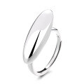 wholesale S925 Sterling Silver Exaggerated Irregular Smooth Oval Design Ring, Euro-American Hip-Hop Trendy Cool Index Finger Ring-0-4