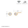 wholesale 925 Sterling Silver Minimalist Round Zircon Stud Earrings For Women-0-8