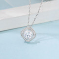 wholesale S925 Sterling Silver Inlaid Moissanite Fashion Direct Supply Earrings and Necklace Set-0-1