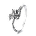 wholesale S925 Sterling Silver Chao Sheng New Zodiac Dragon Tail Opening Ring Dragon Head Retro Chinese Style Index Finger Ring-0-4