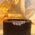 wholesale Silver S999 Maker's Ginkgo Leaf "Blessings Abound" Necklace, Minimalist, Niche, Versatile, High-End Collarbone Chain-0-2