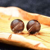 wholesale Metal material natural tea crystal mantra bead spacer bead handicraft DIY crystal bead string luck bead accessory-10 mm each