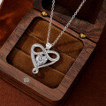 wholesale S925 Sterling Silver Infinity Love Heart Pendant Necklace for Women, Versatile and High-End, Ideal Gift for Girlfriend-0-3