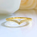 wholesale S925 silver new V-shaped stacking ring for women, wedding band, minimalistins style-0-0