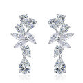 wholesale 925 Silver New High Carbon Diamond Earrings Drop 6*8mm White Diamond Stud Earrings Women Ins-0-5