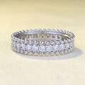 wholesale S925 silver new fashionable minimalist narrow single-row diamond starry sky edge ring for women-0-0
