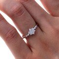 wholesale S925 Sterling Silver Geometric Star Moissanite Ring Minimalist Luxury Design Women's Popular Style Independent Site Best-Seller-0-3