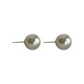 wholesale Sterling Silver Swarovski Pearl Earrings Women's Fever Blogger Same Style Large Vintage Round Earrings-0-4