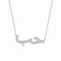 wholesale 925 Sterling Silver Linear Pattern Animal Alligator Necklace Ins Minimalist Luxe High-end Pendant-0-5