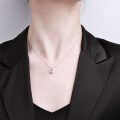S925 Silver Bling Crystal Women's Earrings and Necklace Set-0-2