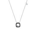 wholesale 925 Silver Korean Version INS Geometric Necklace for Women, High-End Sense Collarbone Chain, Niche Silver Foreign Trade Diamond-Inlaid Jewelry Wholesale-0-4