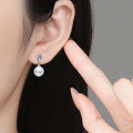 Sterling Silver Moissanite Shell Pearl Stud Earrings, New Fashion Luxury Wholesale-0-2