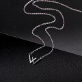 wholesale 925 Sterling Silver W Letter Necklace New Women's Xiao Zhan Same Style Bo Jun Yi Xiao Collarbone Chain Double V Neck Chain-0-0