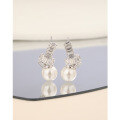 wholesale 925 Sterling Silver Zircon Pearl Ear Studs, Light Luxury Niche Design Women's Earrings, Fashionable and Elegant French-style Ear Accessories-0-1