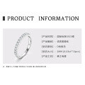 18k Gold-Plated 925 Silver Classic Six-Claw D Color Moissanite Ring for Women, T-Style Band-0-13