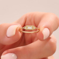 wholesale S925 Sterling Silver Red Elk Full Body French Retro Light Luxury Ring, Fashionable and Versatile Daily Stackable Ring or Pinky Ring for Women-BZ0696-Gold US size 7