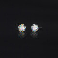 wholesale S925 Sterling Silver Camellia Earrings Elegant and Light Luxury Iridescent Rose Ethereal Gentle Flower Earrings M0211-0-3