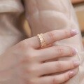 wholesale S925 Sterling Silver Buccellati Style Drawn Thread Lace Engraved Open Ring Vintage Retro Luxury High-End Elegant-0-4