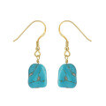 wholesale S925 Sterling Silver Cloud-pattern Earrings with High-Quality Turquoise Pendant, Direct from Manufacturer-0-4