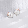 wholesale S925 Sterling Silver Shell Pearl Earrings with Zircon Heart-shaped Earrings for Women, Cross-border New Accessories for TEMU Dropshipping-0-5