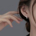 wholesale S925 Sterling Silver Star Zircon Ear Clips, Popular Ear Hoops, Niche Design, High-End Zircon Ear Jewelry-0-2