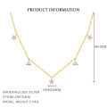 wholesale S925 Sterling Silver Star Necklace With Zircon, Women's Light Luxury Fashion Pendant-0-5