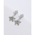 wholesale 925 sterling silver zircon starfish earrings for women, small batch design new star earrings, high-end sense ear accessories-0-2