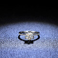 925 Sterling Silver Moissanite Maple Leaf Six-Prong Crown Ring for Women Wholesale-0-0