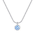925 Sterling Silver Moissanite Pendant Necklace, Sparkling Crown Cabbage Chain 05ct Light Luxury-0-3