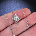 925 Silver Moissanite Four-Leaf Clover Simple Women's Bracelet Live Factory Direct-0-2