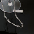 wholesale S925 Sterling Silver Multi-Layer Stacking Chain Necklace for Women, Korean High-Fashion Spring and Summer New Simple and Minimalist Plain Chain-0-6