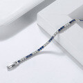 wholesale S925 Sterling Silver Cloud-Pull Jewelry Blue and White Zircon Tennis Bracelet 20mm, Fashionable and Versatile Direct from Manufacturer-0-1