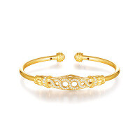 wholesale Metal Material: 925 Silver Inlaid Moissanite Bracelet for Women Wholesale Handmade Cross-Border Hot-Selling Style Morning Dew Bangle Light Luxury High-End-Silver with zircon platinum