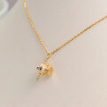 wholesale 925 Silver Gold Plated Aladdin Lamp Ins Style Pendant Necklace, Minimalist Design Versatile Charm-0-3