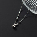 wholesale S925 silver minimalist smooth bead anklet for women, elegant ethnic style trendy ankle jewelry S5371-0-1