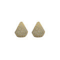 wholesale S925 Sterling Silver Korean Version Ins Small and Unique Design Minimalist and Versatile Full Diamond Teardrop Textured Stud Earrings for Women-0-6