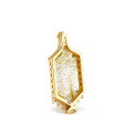 wholesale S925 Sterling Silver Gold Rutilated Quartz Pendant for Japanese Light Luxury Jewelry Necklace Accessories, High-End Feel Jewelry Source Wholesale-0-2
