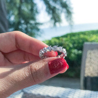 S925 Sterling Silver Rectangular Bevel-Cut Zircon Ring, Fashionable Luxury-T-style [Clearance Sale with Free Shipping]  US Size 7
