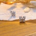 wholesale S925 Sterling Silver Maker's Fashionable Small Dancing Dream Butterfly Earrings, High-end Niche Design Earrings for Gifting-0-1