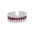 wholesale S925 Sterling Silver Multi-Layer Resin Bead Drop Ring for Women, Minimalist, Versatile, High-End, Unique and Niche European-American Style-0-6