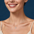 Sterling Silver 1-Carat Moissanite Minimalist Olive Leaf Pendant Necklace-0-0