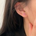 wholesale S925 Sterling Silver Delicate Small Floral Stud Earrings for Women, Simple and Fresh Style, New-0-3