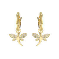 wholesale S925 Sterling Silver Women's Small，。-E1981-Dragonfly Model 925 Silver